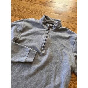 Johnnie-O Pullover Mens Small Long Sleeve 1/4 Zip Casual Light Blue Sweater